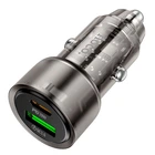 Адаптер автомобильный Hoco Spacious Car charger Z52 1USB/1Type-C 38Вт/3A PD/QC black