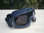 Захисні окуляри-маска Тactic Black зі змінним склом - изображение 6