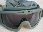 Захисні окуляри-маска Тactic Olive зі змінним склом - изображение 2