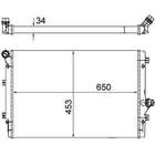 Радиатор охлаждения двигателя A3/Octavia/Superb/Golf/Passat 1.6-2.0D 03-15 MAHLE (CR1539002S)