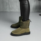 Черевики дутики жіночі Fashion Molly 3878 40 розмір 25,5 см Оливковий