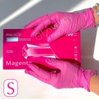Перчатки нитриловые Mediok Magenta размер S ярко розового цвета 100 шт - изображение 1