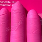 Перчатки нитриловые Mediok Magenta размер M ярко розового цвета 100 шт - изображение 3