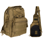 Рюкзак однолямочный через плечо Shoulder Bag, "MOLLE" Темный койот - изображение 1