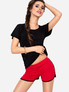 Piżama (T-shirt + spodenki) DKaren Set Abigil S Red (5902230081932) - obraz 1