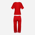 Piżama (T-shirt + bryczesy) DKaren Set Ara M Red (5903251380295) - obraz 3