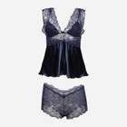 Piżama erotyczna DKaren Set Belinda 2XL Navy Blue (5903251400252) - obraz 3