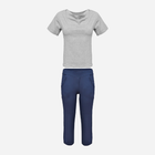Піжама (футболка + бриджі) DKaren Set Erna M Grey/Navy Blue (5901780674342) - зображення 2