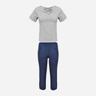 Піжама (футболка + бриджі) DKaren Set Erna XL Grey/Navy Blue (5901780674366) - зображення 2