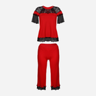 Piżama (bluza + bryczesy) DKaren Set Manuela XS Red (5903251371811) - obraz 4