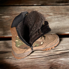 Берці черевики теплі Зима до - 25 Койот+Мультикам натуральна гідрофобна шкіра+хутро посилена п'ята та носок 45 - зображення 8