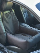 Автокресло автогамак лежак со съемным чехлом для собак и кошек 50х50 см Incor Черный (Ч-52)