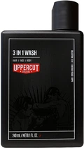 Зміцнюючий шампунь з біотином та кофеїном - Uppercut 3 in 1 Wash 240ml (240ml) (963400-1224757-2)