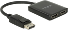 Rozdzielacz Delock DisplayPort 1.2 1 wejście DisplayPort > 2 wyjścia HDMI 4K 30 Hz (87720) - obraz 1