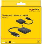 Rozdzielacz Delock DisplayPort 1.2 1 wejście DisplayPort > 2 wyjścia HDMI 4K 30 Hz (87720) - obraz 5
