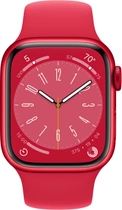 Smartwatch Apple Watch Series 8 GPS 41mm (PRODUCT)RED Aluminium Case with (PRODUCT)RED Sport Band (MNP73) - obraz 2