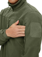 Флисовая кофта мужская / тактическая армейская флис куртка / военная флиска зсу 9137 OnePro M см Хаки 68823 - изображение 12