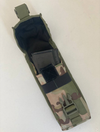 Підсумок для 2 магазинів АК одинарний закритий на фастекс M-KET Мультикам військовий штурмовий тримач на пояс розвантажувальну систему РПС на MOLLE - зображення 3