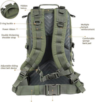 Водонепроникний тактичний військовий рюкзак LYRAL 30L Cordura 1000d, олива - изображение 3