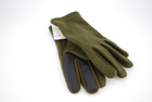 Перчатки мужские тёплые спортивные тактические флисовые 9003_M_Olive_Sensor - изображение 4