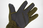 Перчатки мужские тёплые спортивные тактические флисовые 9003_M_Olive_Sensor - изображение 6