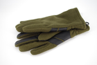 Перчатки мужские тёплые спортивные тактические флисовые 9003_M_Olive_Sensor - изображение 7