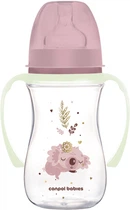 Бутылочка антиколиковая Canpol Babies Easystart Sleepy Koala с широким отверстием Розовая 240 мл (35/237_pin)