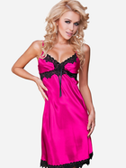 Erotyczny peniuar DKaren Plus Size Slip Viola 10XL Dark Pink (5903251420700) - obraz 1