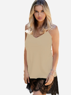 Erotyczny peniuar DKaren Slip Chanelle 2XL Light Beige (5903251373129) - obraz 1