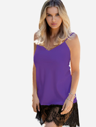 Erotyczny peniuar DKaren Slip Chanelle XL Violet (5903251373051) - obraz 1