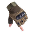 Тактичні рукавиці безпалі Expert XL хакі - зображення 2