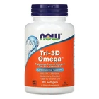 Риб'ячий жир в капсулах + Д3, Tri-3D Omega, Now Foods, 90 капсул (NOW-01686)