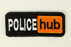 Шеврон патч з вишивкою POLICE (hub) на липучці Розмір 85х30 мм - зображення 2