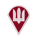Шеврон, нарукавна емблема — Тризуб крапля, колір оливковий,бордовий, піксель, на липучці Бордовий - зображення 1