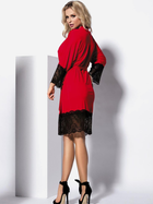 Халат жіночий великого розміру DKaren Jasmin XL Red (5902686566168) - зображення 2