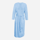 Халат жіночий бавовняний теплий DKaren Velma M Light Blue (5901780685485) - зображення 2