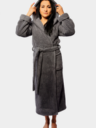 Халат жіночий теплий з капюшоном DKaren Diana XL Grey (5903251437425) - зображення 2