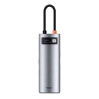 Хаб Baseus Metal Gleam Series 7-in-1 Type-C HUB Type-CtoHDMI* 1+USB3.0*3+PD*1+VGA* 1+RJ45* 1 WKWG040013 Grey