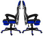Ігрове крісло HUZARO HZ-Combat 3.0 Blue перфорована обшивка Чорне з синім (5907564629782) - зображення 3
