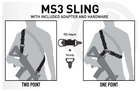 Ремінь збройовий одно-двохточковий Magpul MS3 GEN2 Black - изображение 2