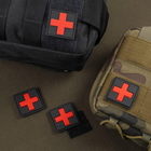 Шеврон на липучці ПВХ UMT Хрест для аптечки ( Медик ) 40х40 мм Червоний - зображення 3