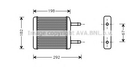 Радіатор обігрівача DAEWOO MATIZ 0.8 MT/AT 98- вир-во AVA Ava (DWA6024)