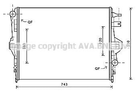 Радиатор охлождения PORSCHE Cayenne/ VW Touareg 2010 пр-во AVA Ava (VNA2316)