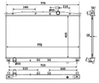 Радіатор охолодження двигуна HYUNDAI Santa Fe 05- вир-во NRF NRF (53942)