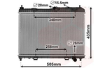 Радіатор охолодження Fiesta 1.6 Ti 13+ вир-во Van Wezel Van Wezel (18002605)