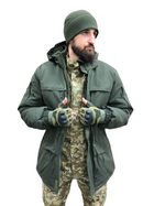 Тактична куртка хакі зсу чоловіча, зимова утеплена з капюшоном Розмір 56-58 зріст 167-179 - зображення 2