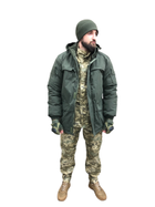 Тактична куртка хакі зсу чоловіча, зимова утеплена з капюшоном Розмір 56-58 зріст 167-179 - зображення 7