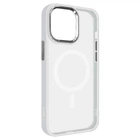 Чехол для Apple iPhone 13 Pro Max, Unit MagSafe, Белый, прозрачный, магсейф, противоударный, магнитный, панель-накладка с поддержкой MagSafe, с поддержкой беспроводной зарядки, TPU+PC, защита всего корпуса, ударостойкий, ArmorStandart (ARM70461)