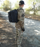 Тактичний військовий рюкзак Tactic армійський рюкзак 25 літрів Чорний (ta25-black) - зображення 4