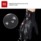 Військові флісові рукавиці , сенсорні водовідштовхуючі рукавиці М Black - зображення 9
